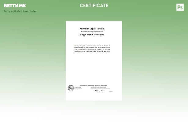 модерен стил Шаблон за Австралија за развод на австралиската престолнина територ